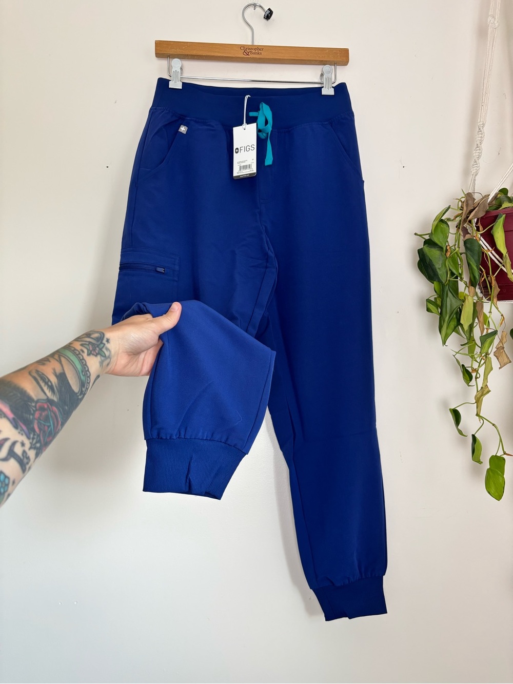 FIGS Zamora High-Rise Jogger Scrub Pant Blue - Picture 4 of 6